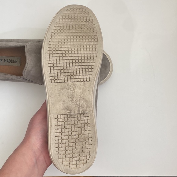 Steve Madden Gills Grey Suede Slip on Sneakers - Picture 11 of 11